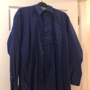 Men’s royal blue button down sport shirt